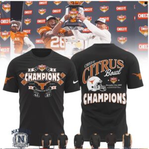 Texas Longhorns Citrus Bowl Champions Football Black T Shirt
