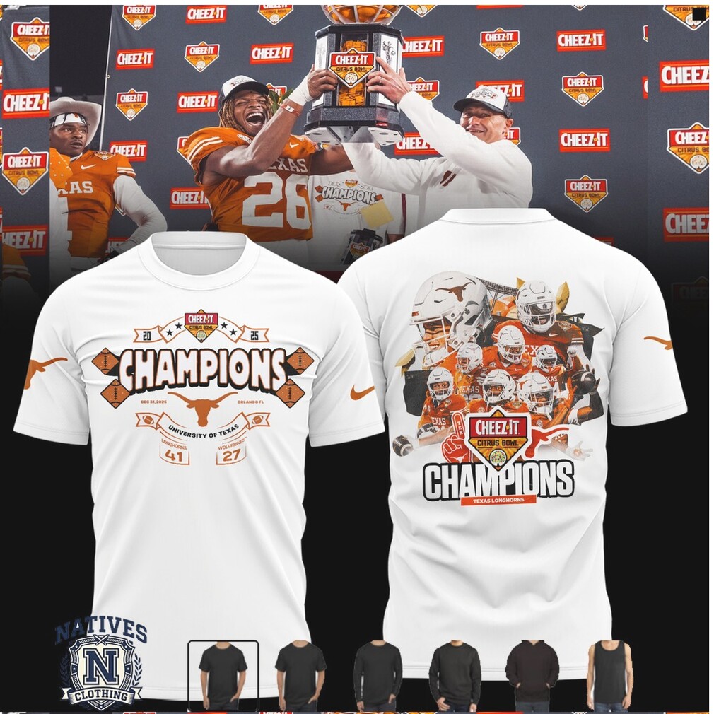 Texas Longhorns Football University Champions Citrus Bowl T Shirt Texas Longhorns Football University Champions Citrus Bowl T Shirt