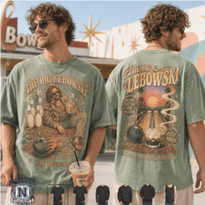 The Big Lebowski The Dude Bowling Zero Stress Club Retro T Shirt