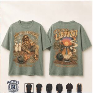 The Big Lebowski The Dude Bowling Zero Stress Club Retro T Shirt