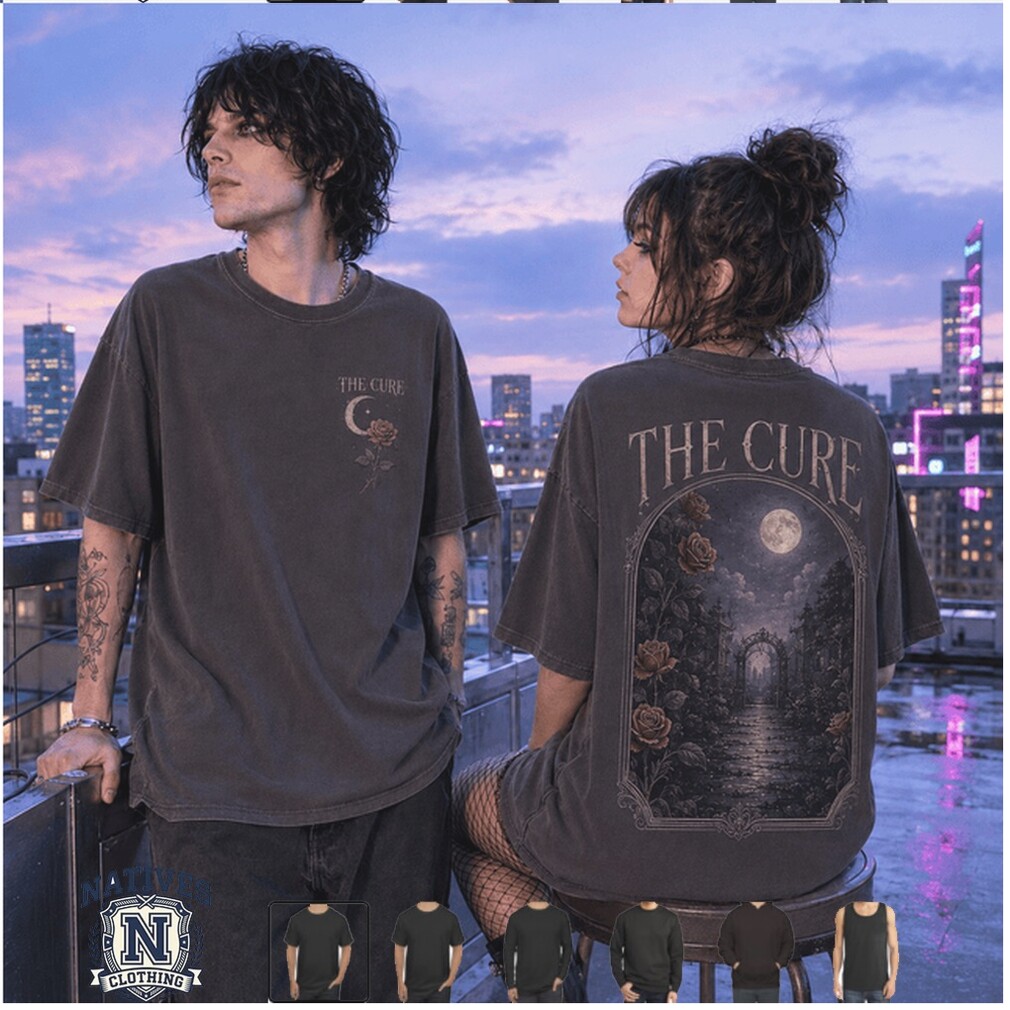 The Cure Gothic Moon Rose Garden Vintage Band T Shirt The Cure Gothic Moon Rose Garden Vintage Band T Shirt