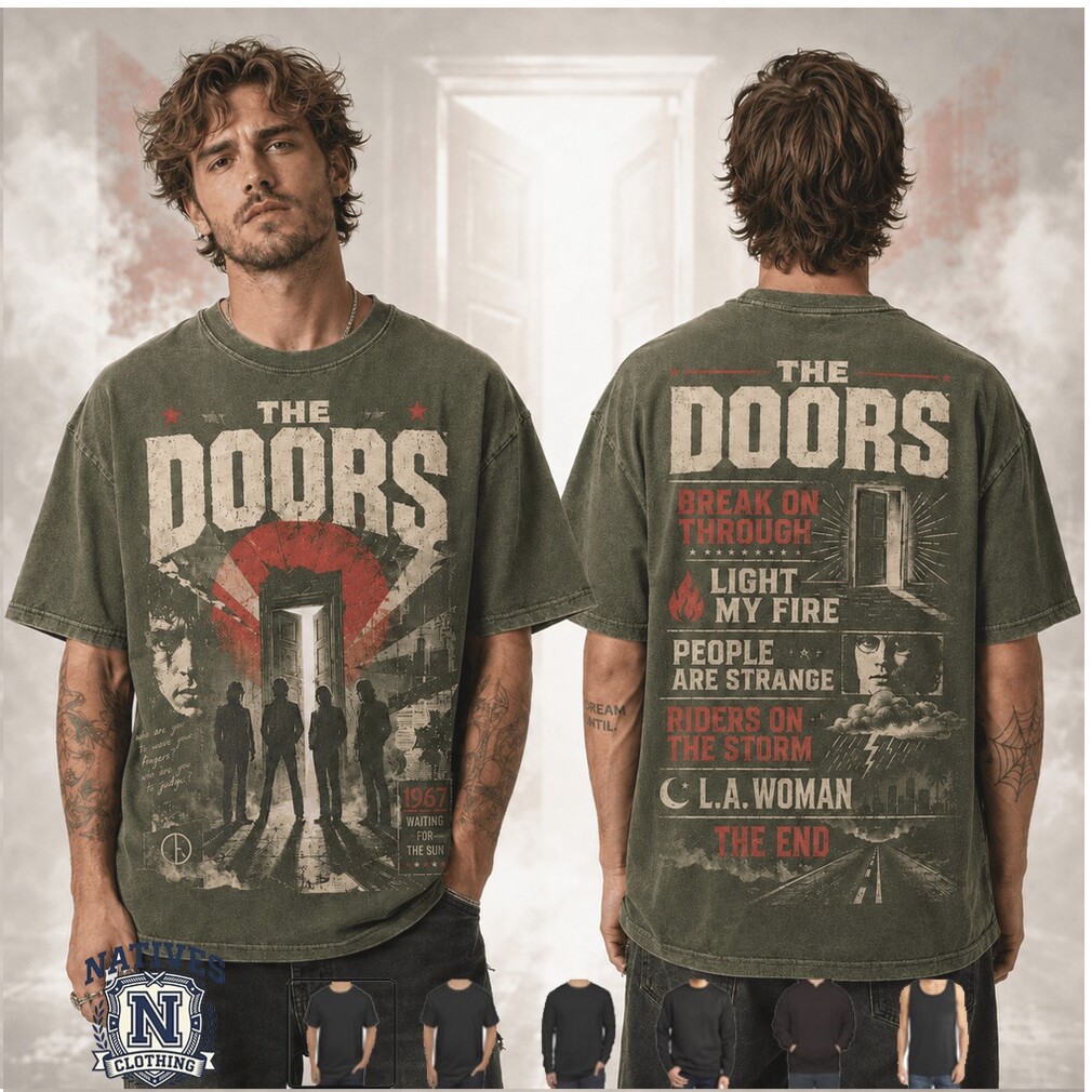 The Doors Vintage Band Logo Break On Through Graphic T Shirt The Doors Vintage Band Logo Break On Through Graphic T Shirt