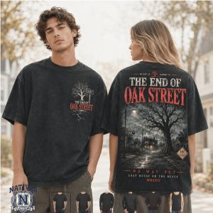 The End Of Oak Street Spooky Night Forest Mystery Gothic T Shirt