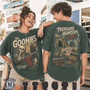 The Goonies Skull Key Treasure Hunters Club Never Say Die T Shirt