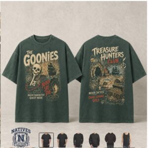 The Goonies Skull Key Treasure Hunters Club Never Say Die T Shirt