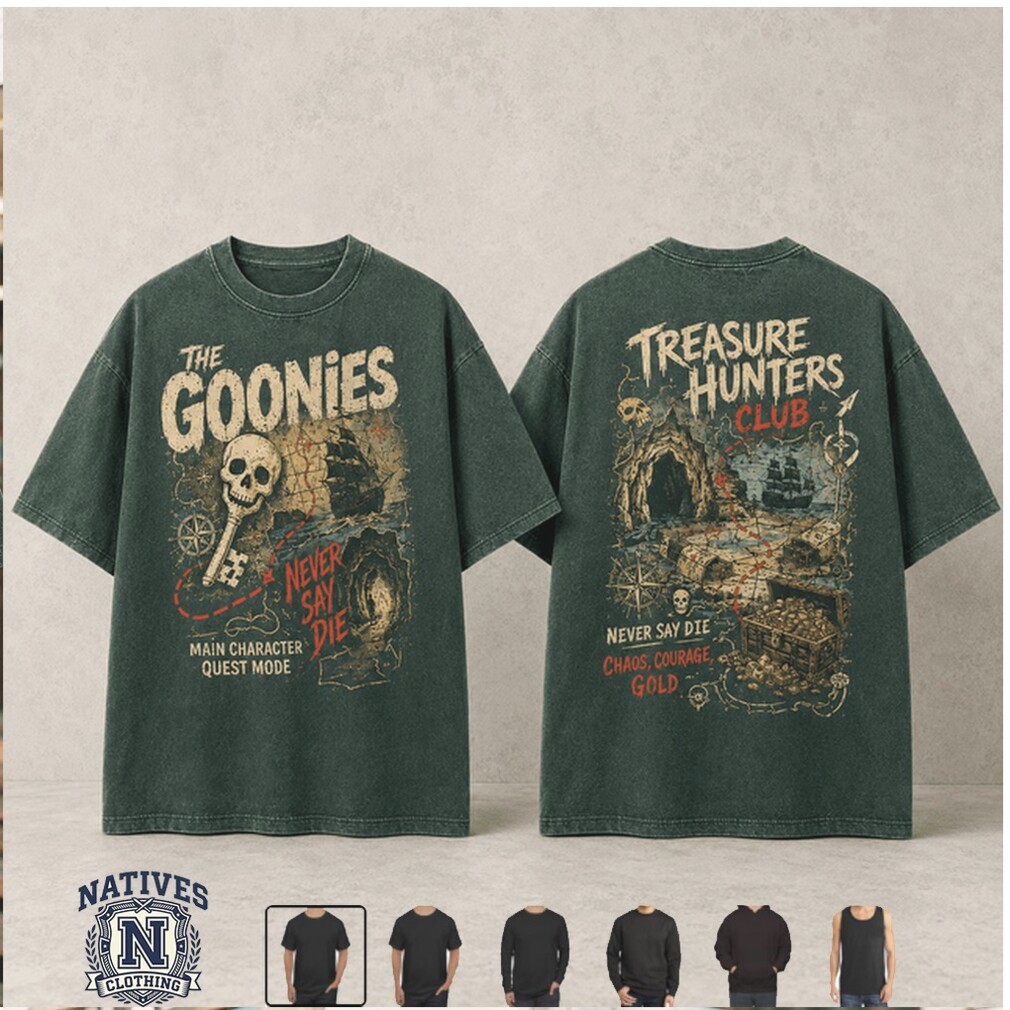 The Goonies Skull Key Treasure Hunters Club Never Say Die T Shirt The Goonies Skull Key Treasure Hunters Club Never Say Die T Shirt