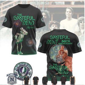 The Grateful Dead Movie 50th Anniversary Skeleton Film T Shirt