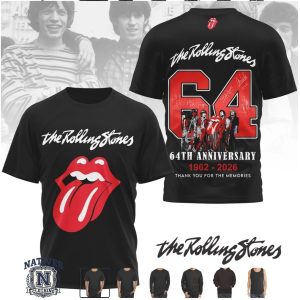 The Rolling Stones 64th Anniversary 1962 2026 Signatures T Shirt