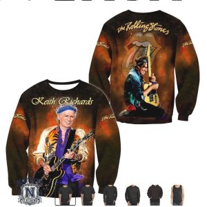 The Rolling Stones Keith Richards Guitar Signature Rock T Shirt