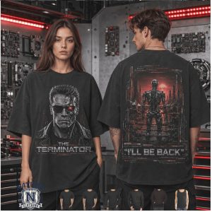 The Terminator Cyborg Arnold Schwarzenegger Action Movie T Shirt