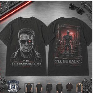 The Terminator Cyborg Arnold Schwarzenegger Action Movie T Shirt