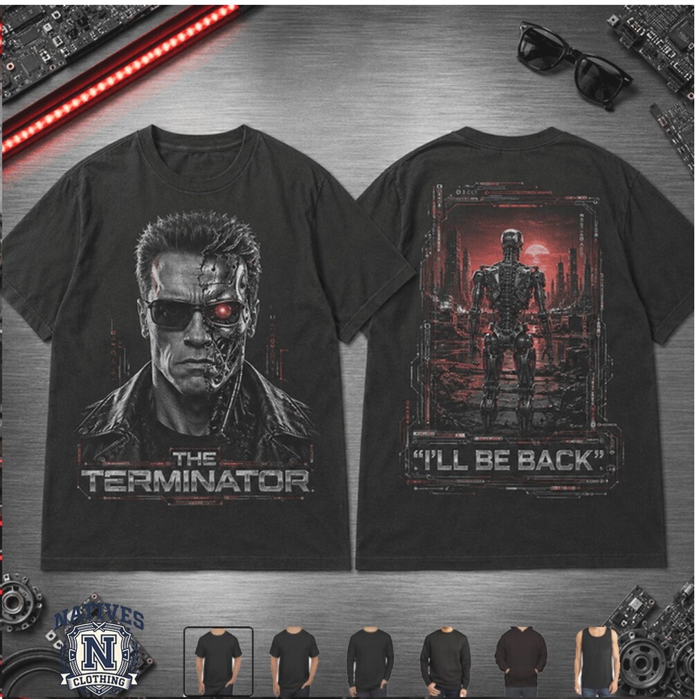 The Terminator Cyborg Arnold Schwarzenegger Action Movie T Shirt The Terminator Cyborg Arnold Schwarzenegger Action Movie T Shirt