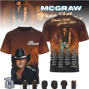 Tim McGraw Pawn Shop Guitar Tour 2026 Concert Date T Shirt