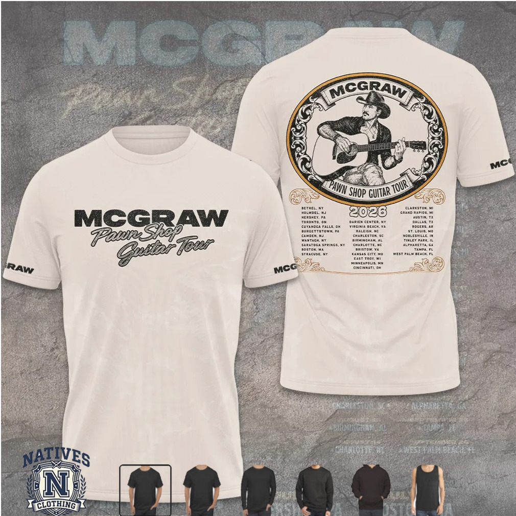 Tim McGraw Pawn Shop Guitar Tour Country Music Concert T Shirt Tim McGraw Pawn Shop Guitar Tour Country Music Concert T Shirt