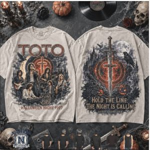 Toto Band Hold The Line Halloween Night 1977 Vintage Graphic T Shirt
