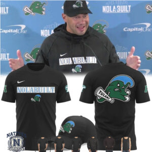 Tulane Green Wave NOLABUILT Angry Wave Mascot Football T Shirt
