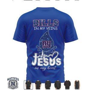 Buffalo Bills Faith Cross Heartbeat Jesus In My Heart T Shirt