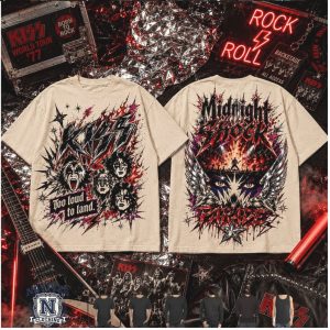 Kiss Band Midnight Shock Parade World Tour Vintage Style T Shirt