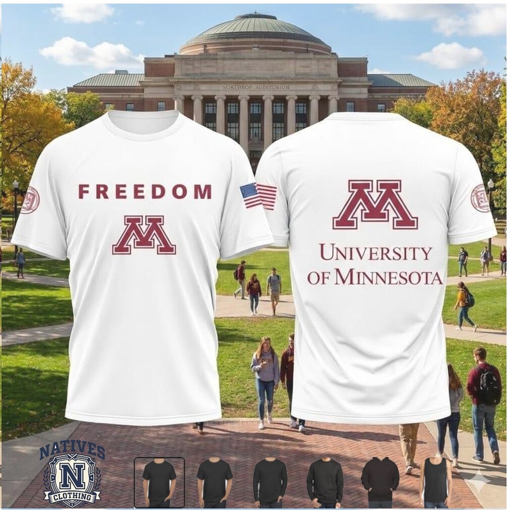 University Of Minnesota Golden Gophers Freedom Campus T Shirt University Of Minnesota Golden Gophers Freedom Campus T Shirt
