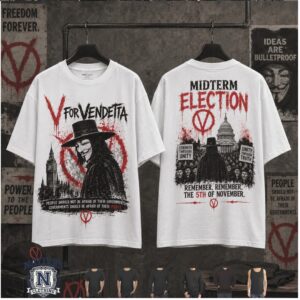 V For Vendetta Midterm Election Political T Shirt