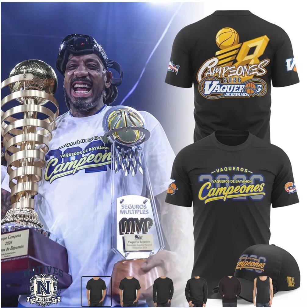 Vaqueros de Bayamon Basketball Champions MVP Black T Shirt Vaqueros de Bayamon Basketball Champions MVP Black T Shirt