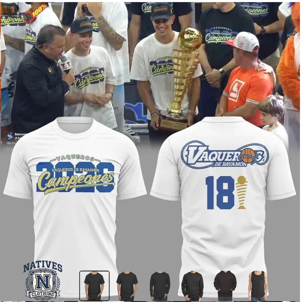 Vaqueros de Bayamon Basketball Championship Team T Shirt Vaqueros de Bayamon Basketball Championship Team T Shirt
