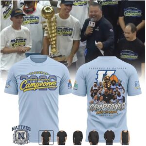 Vaqueros de Bayamon Basketball Team Campeones Light Blue T Shirt
