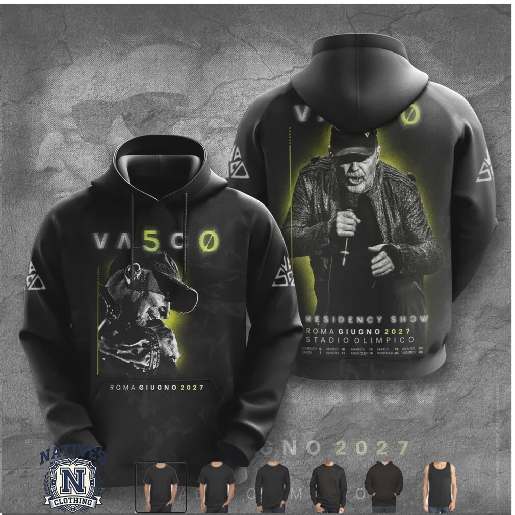 Vasco Rossi Stadio Olimpico Residency Show Concert Tour T Shirt Vasco Rossi Stadio Olimpico Residency Show Concert Tour T Shirt
