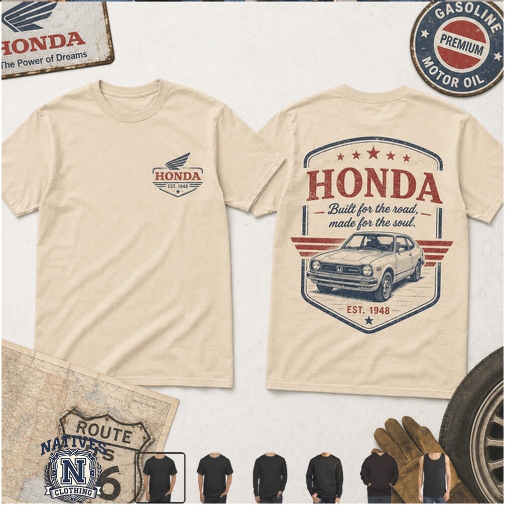 Vintage Honda Built For The Road Made For The Soul Graphic T Shirt Vintage Honda Built For The Road Made For The Soul Graphic T Shirt