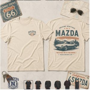 Vintage Mazda Sports Car Motion With Meaning Driving Club T Shirt