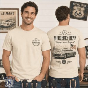 Vintage Mercedes Benz Classic Car Elegance Moves Forward T Shirt