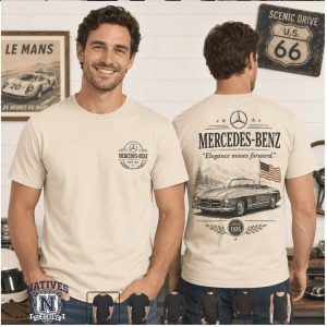 Vintage Mercedes Benz Classic Car Elegance Moves Forward T Shirt
