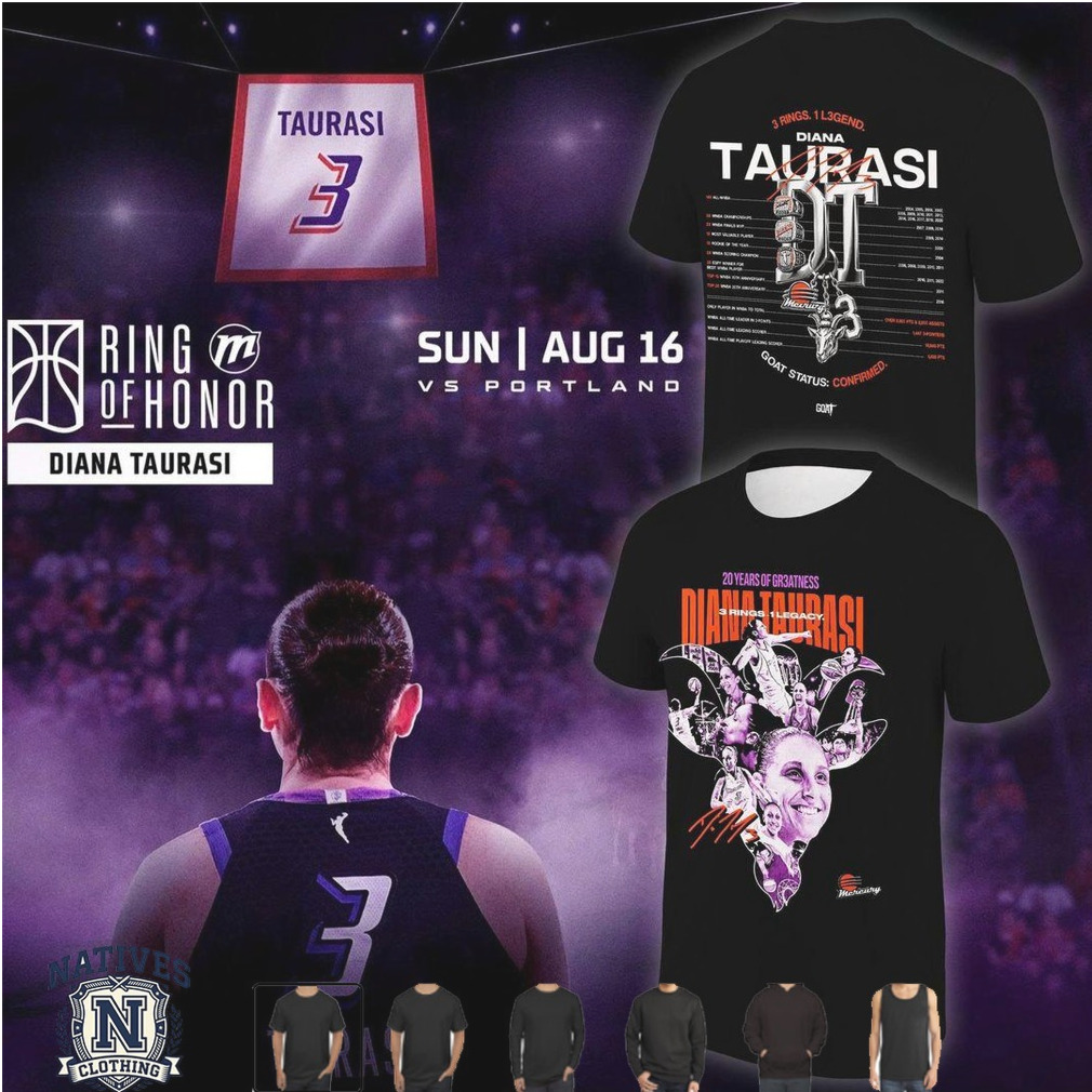 WNBA Diana Taurasi Ring Of Honor T Shirt WNBA Diana Taurasi Ring Of Honor T Shirt