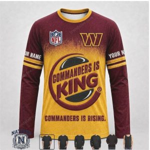 Washington Commanders Custom Name Commanders Is King Apparel