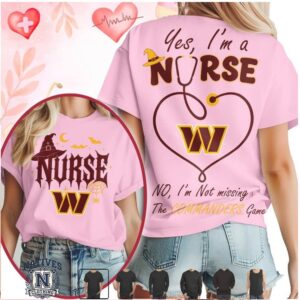 Washington Commanders Nurse Stethoscope Halloween Game T Shirt