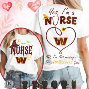 Washington Commanders Nurse Stethoscope Halloween Game T Shirt