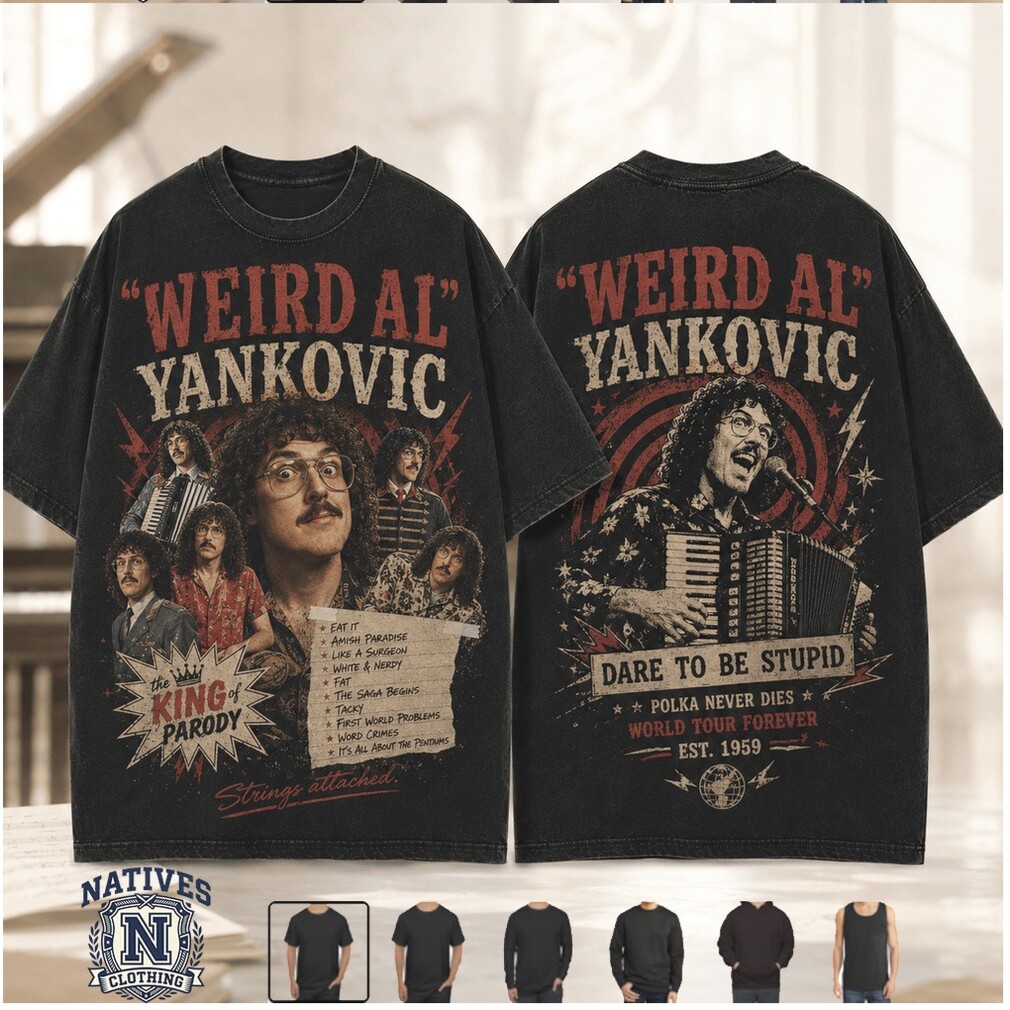 Weird Al Yankovic Dare To Be Stupid Parody Tour Graphic T Shirt Weird Al Yankovic Dare To Be Stupid Parody Tour Graphic T Shirt