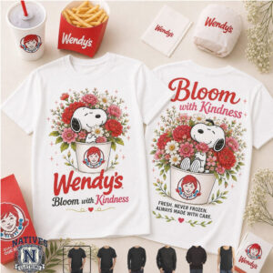 Wendy's Snoopy Bloom With Kindness Fast Food Graphic T Shirt