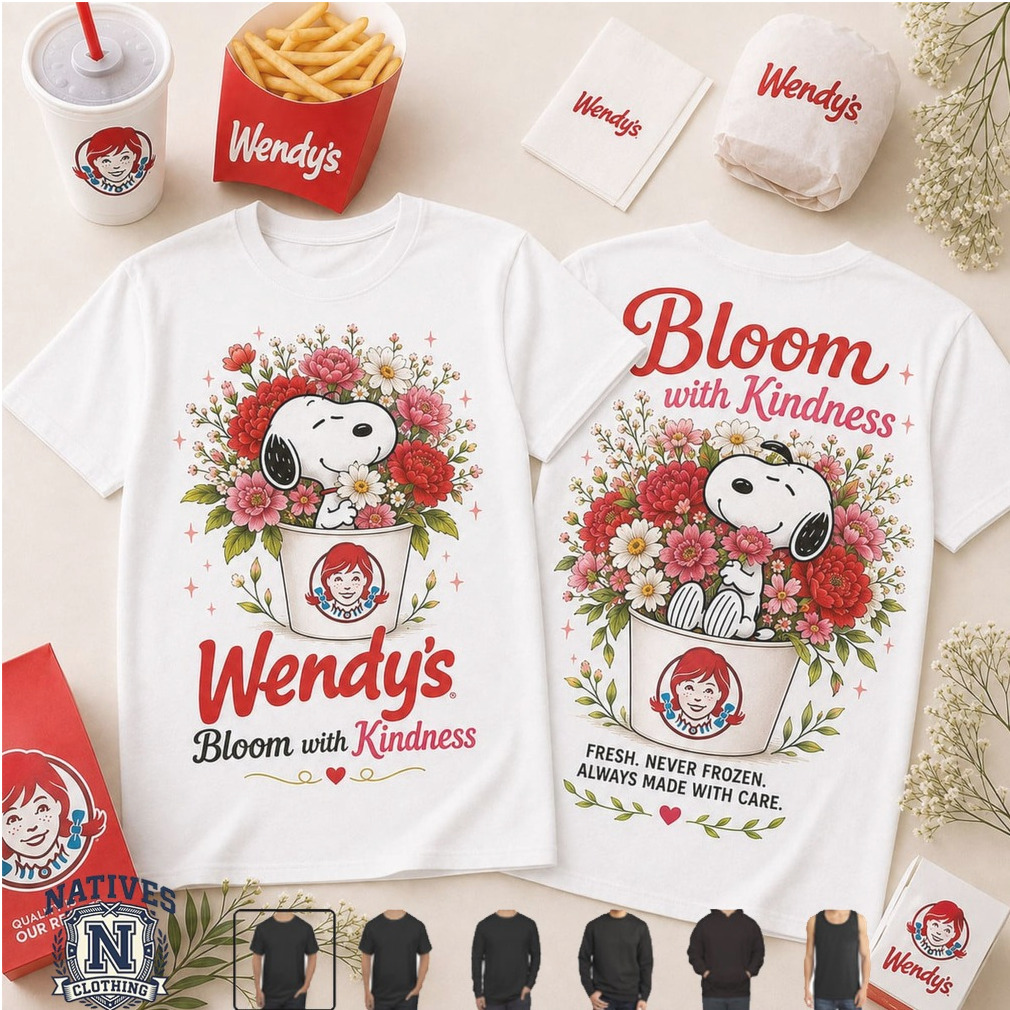 Wendy’s Snoopy Bloom With Kindness Fast Food Graphic T Shirt Wendy’s Snoopy Bloom With Kindness Fast Food Graphic T Shirt