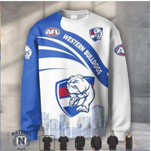 Western Bulldogs AFL City Graphic Printed T Shirt Hoodie Sweater