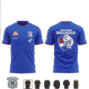 Western Bulldogs Mascot Shield Team Logo Jersey T Shirt