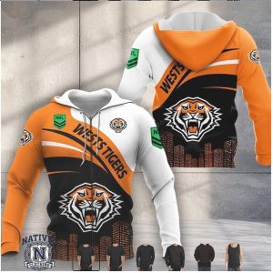 Wests Tigers NRL City Skyline Graphic Hoodie