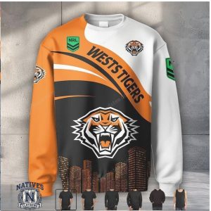 Wests Tigers NRL City Skyline Graphic Hoodie