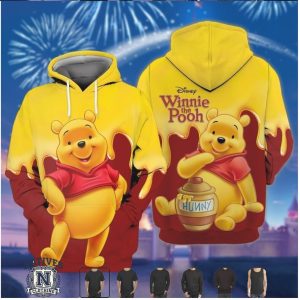 Winnie The Pooh Hunny Pot Yellow Drip Graphic T Shirt
