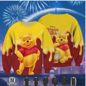 Winnie The Pooh Hunny Pot Yellow Drip Graphic T Shirt