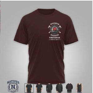 Wisconsin Badgers Firefighter Helmet Courage In Service T Shirt