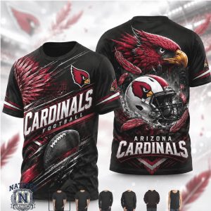 Arizona Cardinals Football Mascot Helmet Graphic T Shirt
