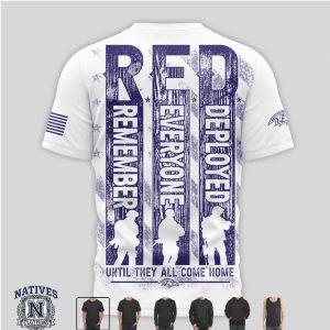 Baltimore Ravens Red Friday Remember Deployed Heart T Shirt