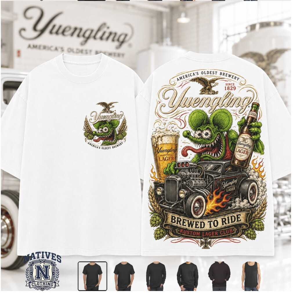 Yuengling Brewery Hot Rod Rat Fink Lager Club Graphic T Shirt Yuengling Brewery Hot Rod Rat Fink Lager Club Graphic T Shirt