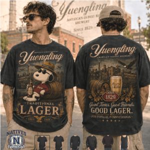 Yuengling Lager Snoopy Joe Cool Traditional Brewery T Shirt